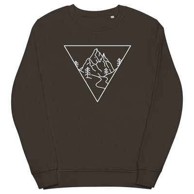 Dreieck und Berge - Unisex Premium Organic Sweatshirt berge xxx yyy zzz Deep Charcoal Grey