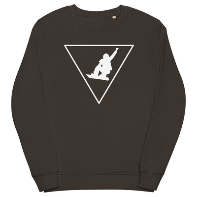 Dreieck und Snowboarding - Unisex Premium Organic Sweatshirt snowboarden xxx yyy zzz Deep Charcoal Grey