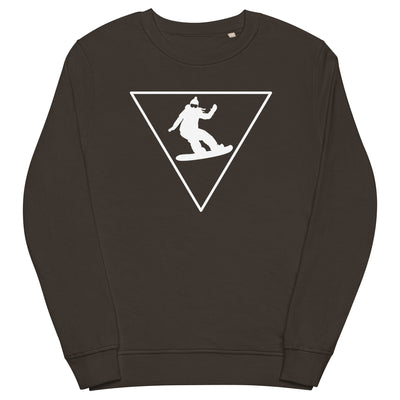 Dreieck und Snowboarding - Unisex Premium Organic Sweatshirt snowboarden xxx yyy zzz Deep Charcoal Grey