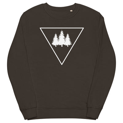 Dreieck und Bäume - Unisex Premium Organic Sweatshirt camping xxx yyy zzz Deep Charcoal Grey