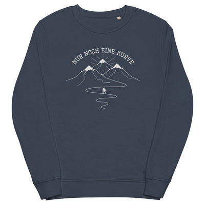 Nur noch eine Kurve - Unisex Premium Organic Sweatshirt berge wandern Navyblau