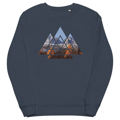 Berge Abstrakt - Unisex Premium Organic Sweatshirt berge wandern Navyblau