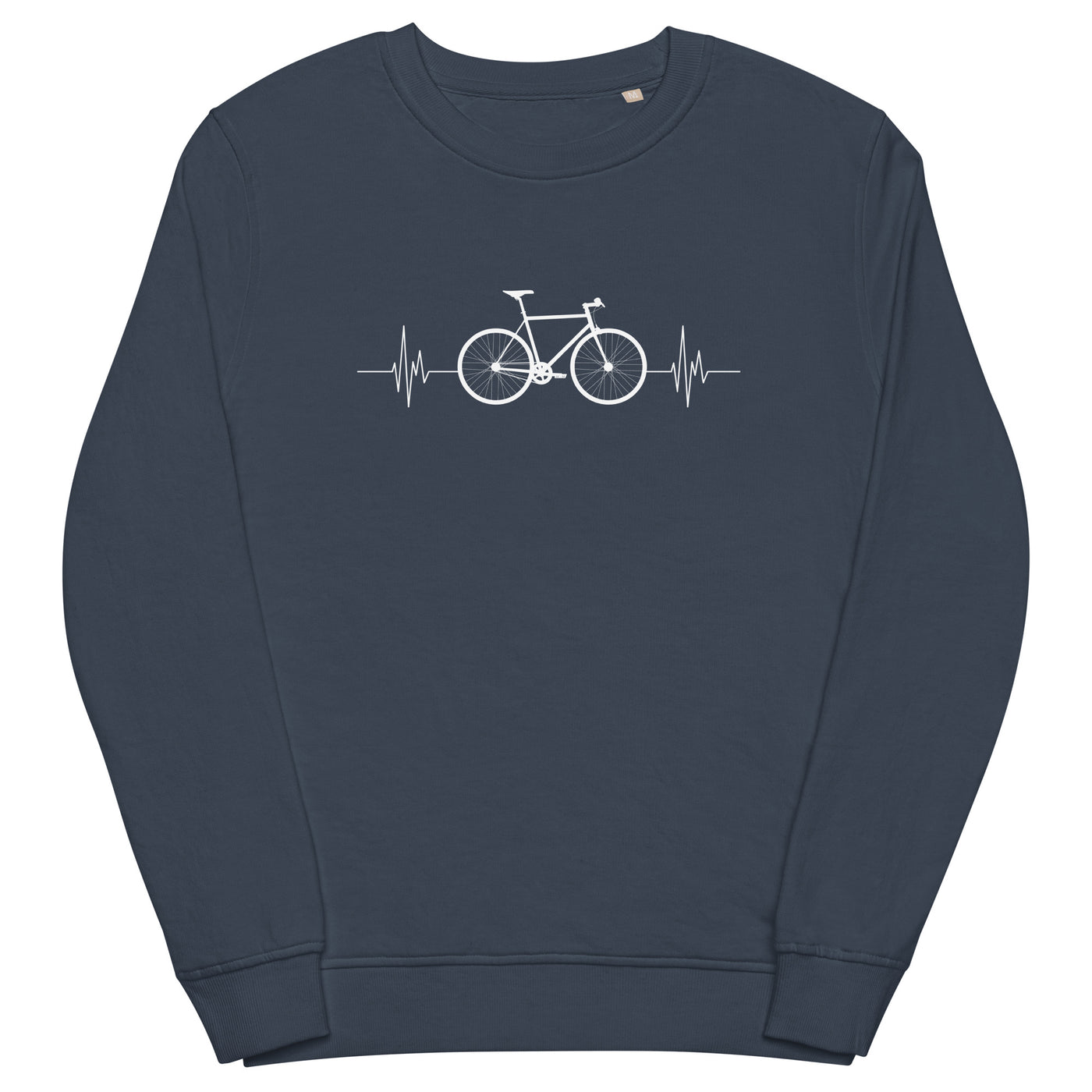 Fahrrad Herzschlag - Unisex Premium Organic Sweatshirt fahrrad mountainbike Navyblau