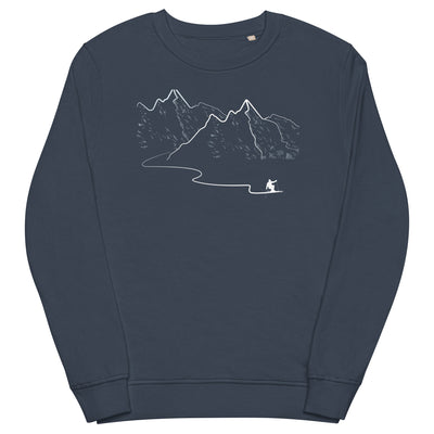 Schifahren - Unisex Premium Organic Sweatshirt ski Navyblau