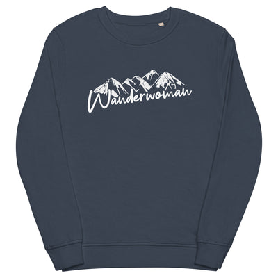 Wanderwoman - Unisex Premium Organic Sweatshirt berge wandern Navyblau