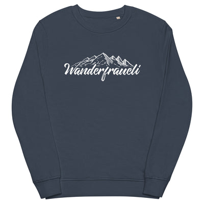 Wanderfraueli - Unisex Premium Organic Sweatshirt wandern Navyblau