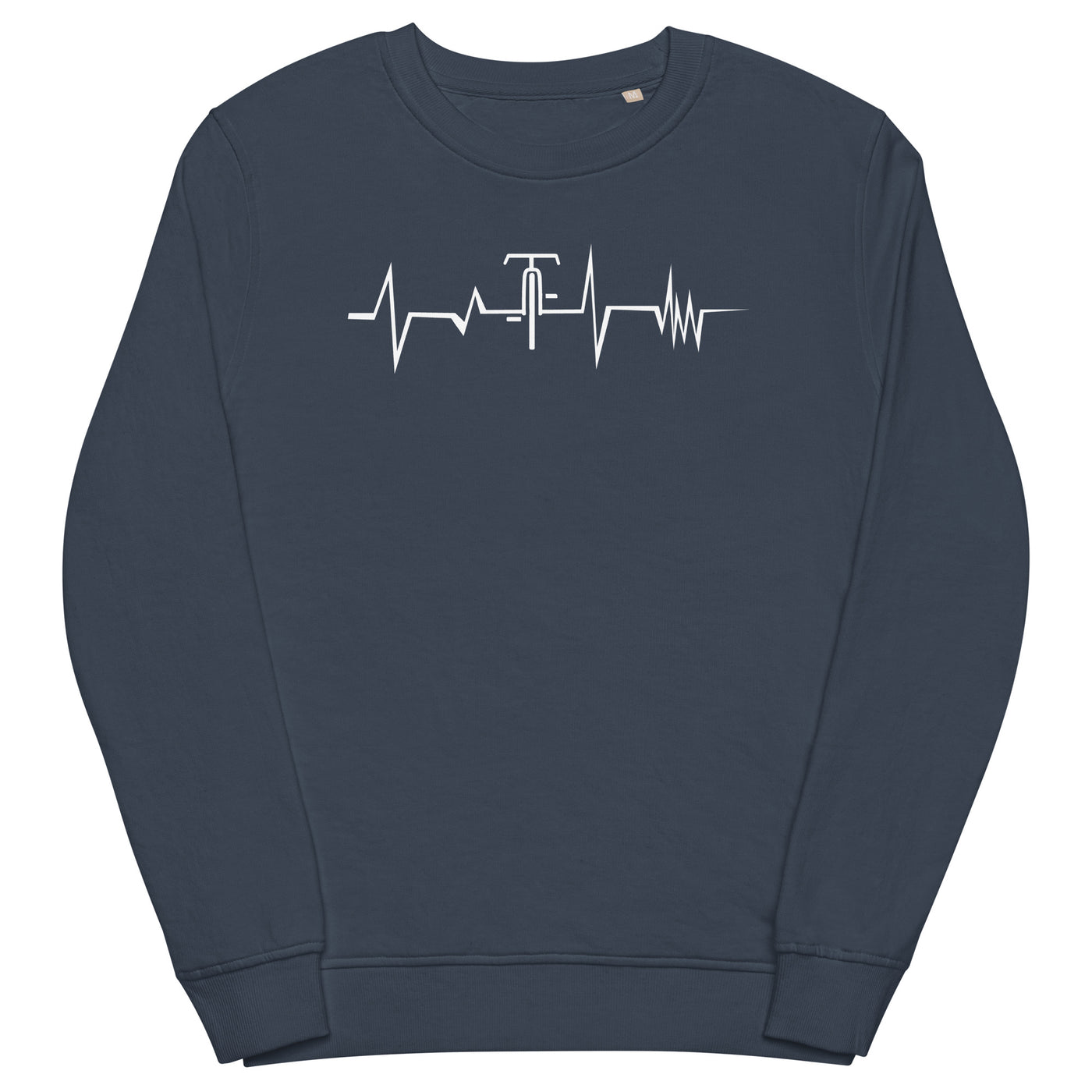 Heartbeat - Cycle - Unisex Premium Organic Sweatshirt fahrrad Navyblau