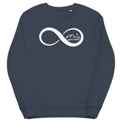 Infinity and Mountain - Unisex Premium Organic Sweatshirt berge xxx yyy zzz French Navy