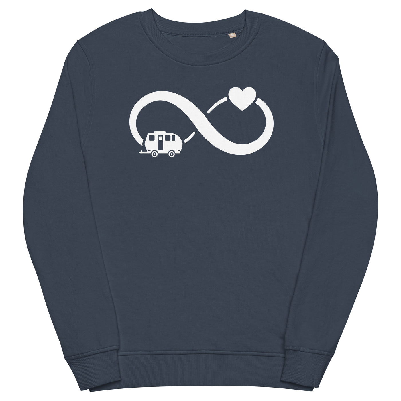 Infinity Heart and Camping 2 - Unisex Premium Organic Sweatshirt camping xxx yyy zzz French Navy