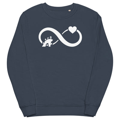Infinity Heart and Climbing - Unisex Premium Organic Sweatshirt klettern xxx yyy zzz French Navy