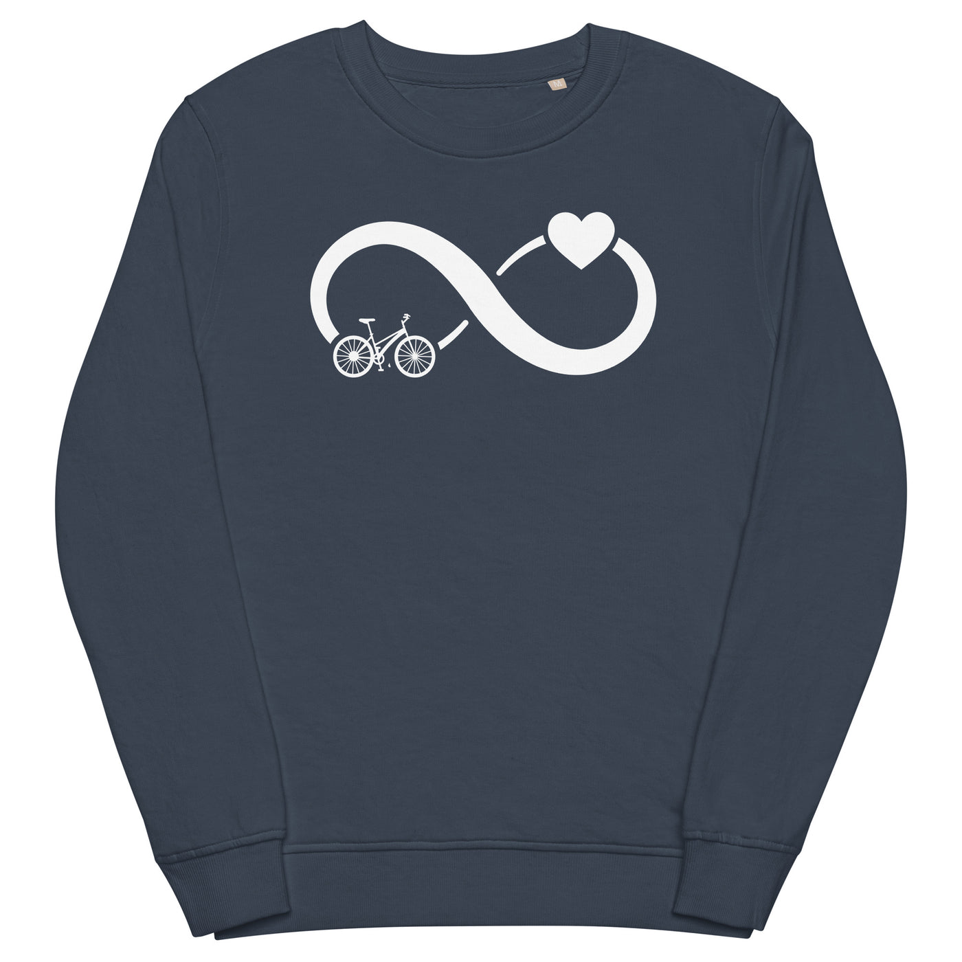Infinity Heart and Cycling - Unisex Premium Organic Sweatshirt fahrrad xxx yyy zzz French Navy