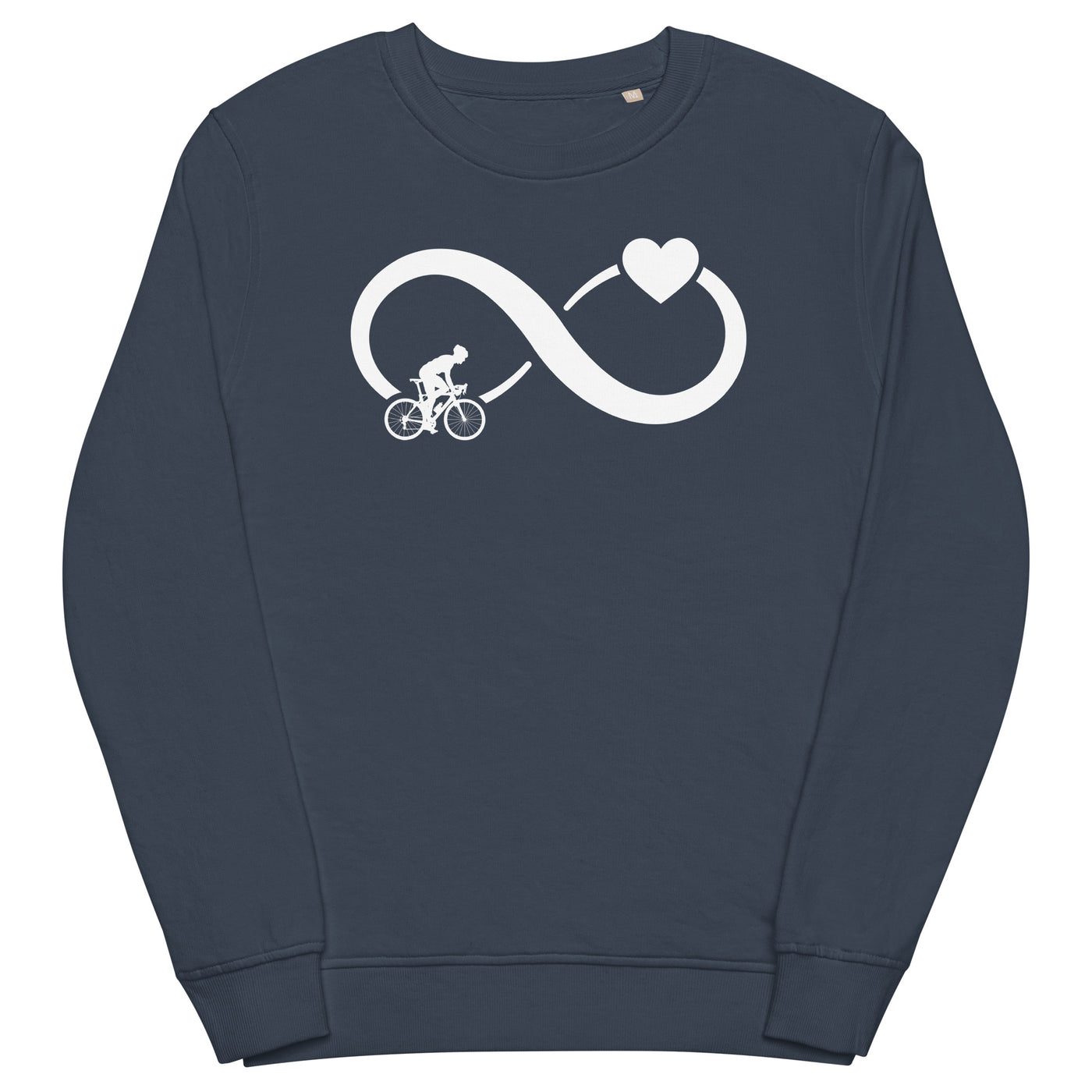 Infinity Heart and Cycling 1 - Unisex Premium Organic Sweatshirt fahrrad xxx yyy zzz French Navy