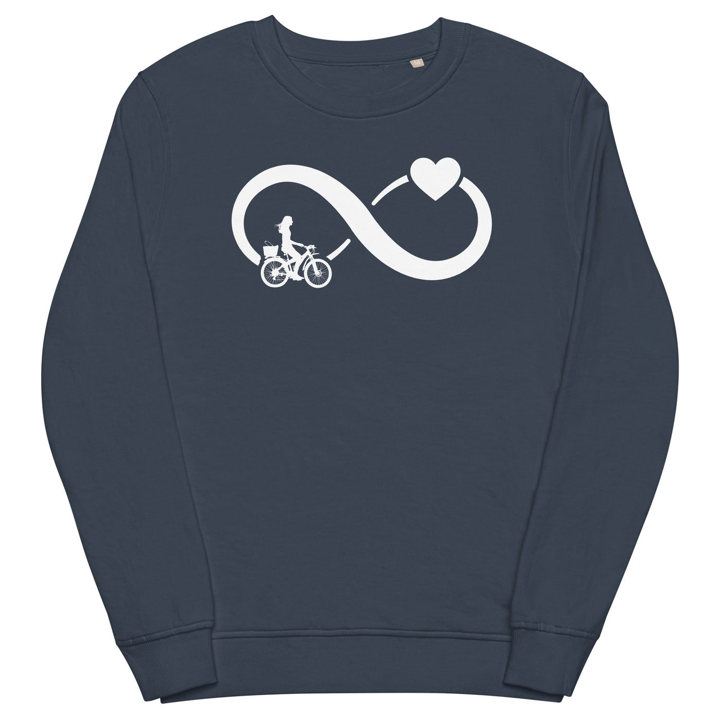 Infinity Heart and Cycling 2 - Unisex Premium Organic Sweatshirt fahrrad xxx yyy zzz French Navy