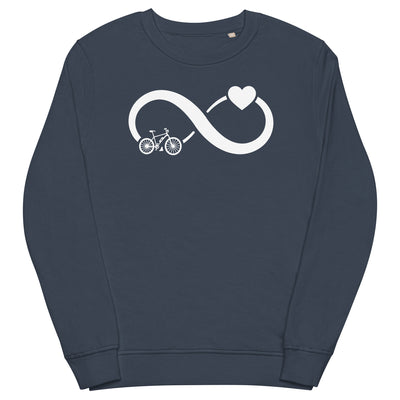 Infinity Heart and E-Bike - Unisex Premium Organic Sweatshirt e-bike xxx yyy zzz French Navy