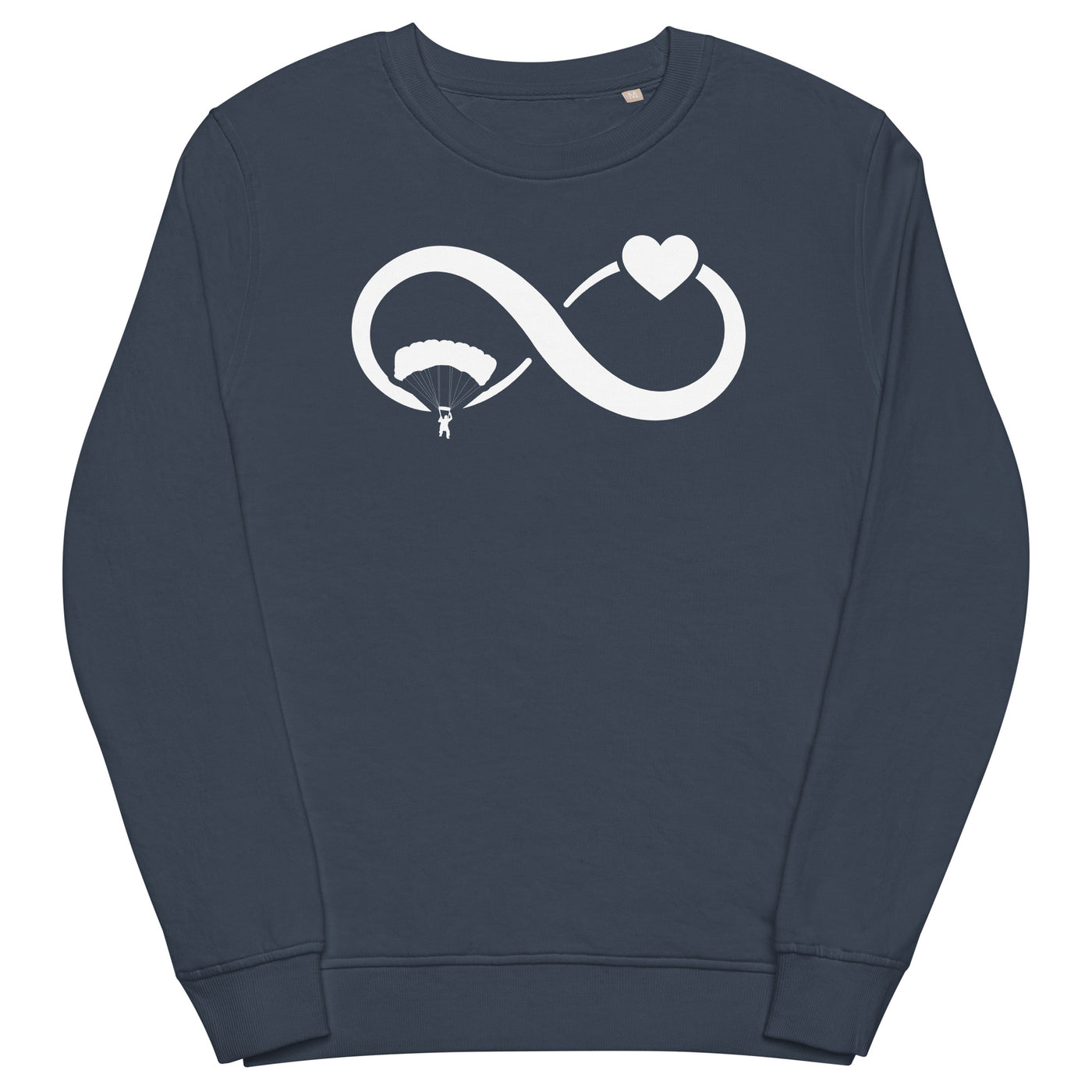 Infinity Heart and Paragliding - Unisex Premium Organic Sweatshirt berge xxx yyy zzz French Navy