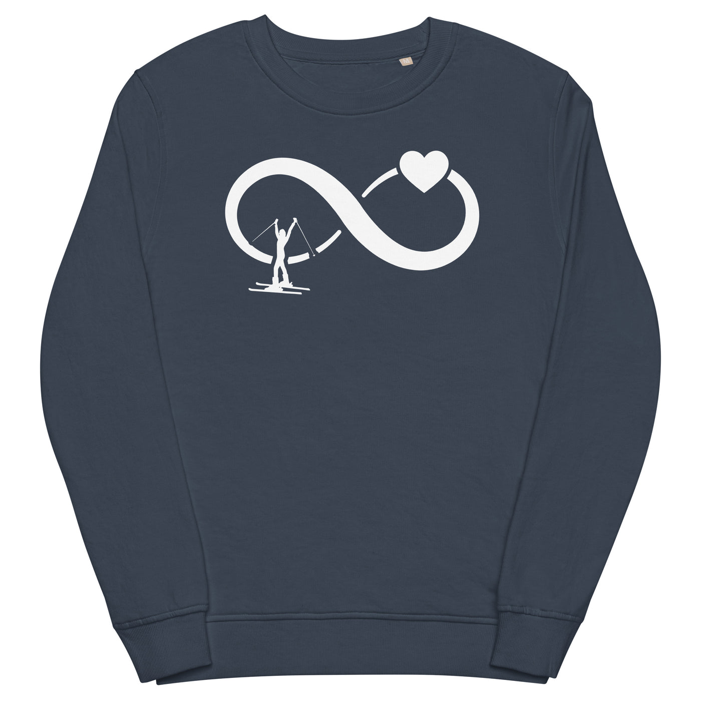 Infinity Heart and Skiing 1 - Unisex Premium Organic Sweatshirt klettern ski xxx yyy zzz French Navy