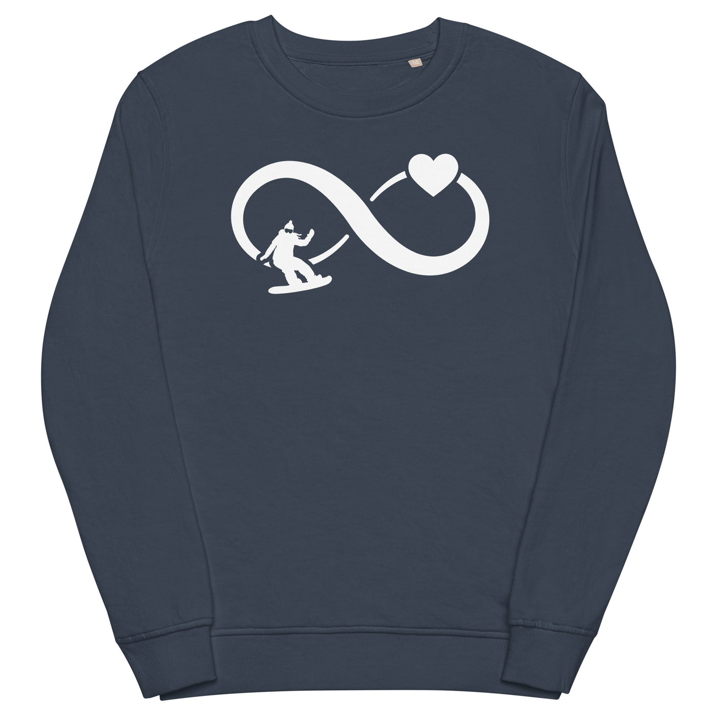 Infinity Heart and Snowboarding 1 - Unisex Premium Organic Sweatshirt snowboarden xxx yyy zzz French Navy