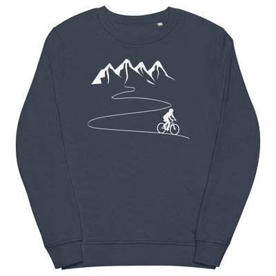 Berge - Kurve Linie - Radfahren - Unisex Premium Organic Sweatshirt fahrrad xxx yyy zzz French Navy