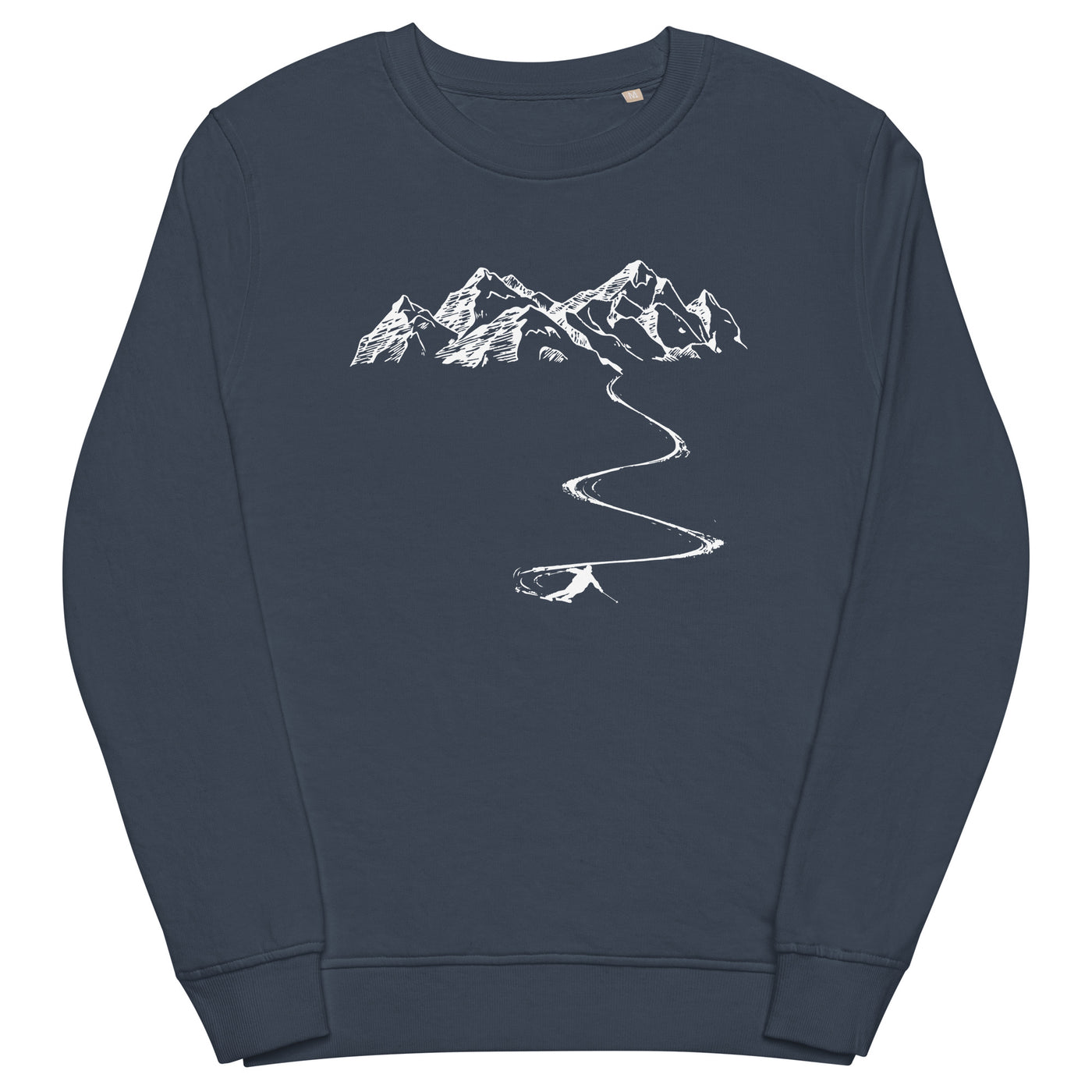 Berge - Kurve Linie - Skifahren - Unisex Premium Organic Sweatshirt klettern ski xxx yyy zzz French Navy