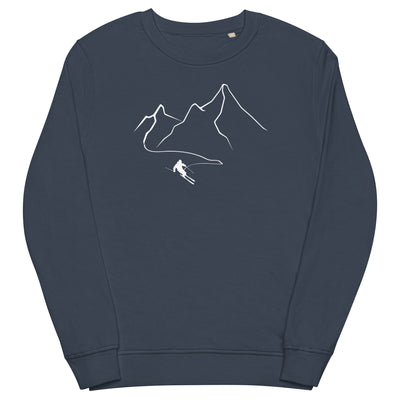 Berge - Skifahren - (32) - Unisex Premium Organic Sweatshirt klettern ski xxx yyy zzz French Navy