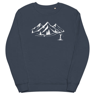Berge 1 und Skifahren - Unisex Premium Organic Sweatshirt klettern ski xxx yyy zzz French Navy