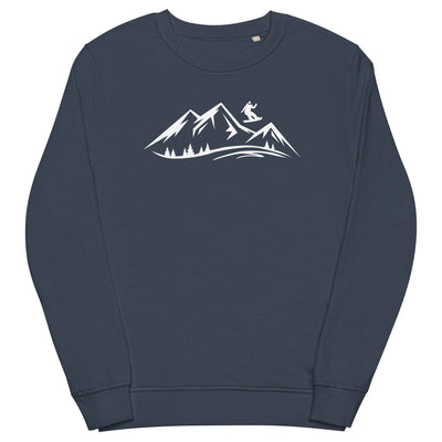 Berge und Snowboarding - Unisex Premium Organic Sweatshirt snowboarden xxx yyy zzz French Navy