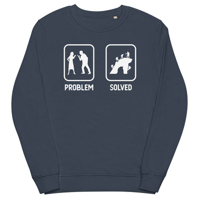 Problem Solved - Mann Klettern - Unisex Premium Organic Sweatshirt klettern xxx yyy zzz French Navy