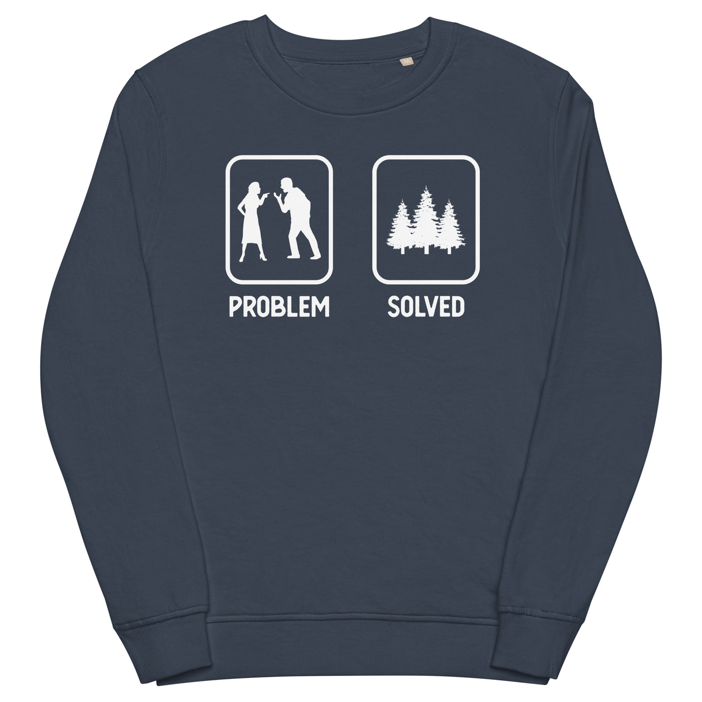 Problem Solved - Bäume - Unisex Premium Organic Sweatshirt camping xxx yyy zzz French Navy