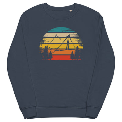 Retro Sonne und Camping - Unisex Premium Organic Sweatshirt camping xxx yyy zzz French Navy