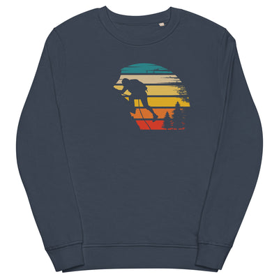 Retro Sonne und Klettern - Unisex Premium Organic Sweatshirt klettern xxx yyy zzz French Navy