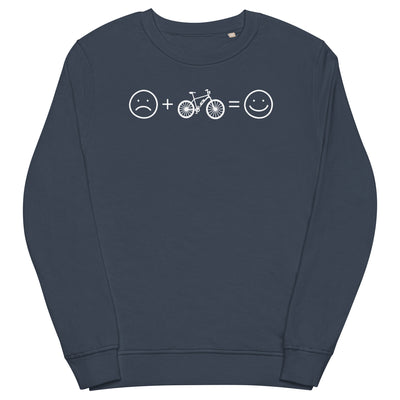 Lächelndes Gesicht und Ebike - Unisex Premium Organic Sweatshirt e-bike xxx yyy zzz French Navy
