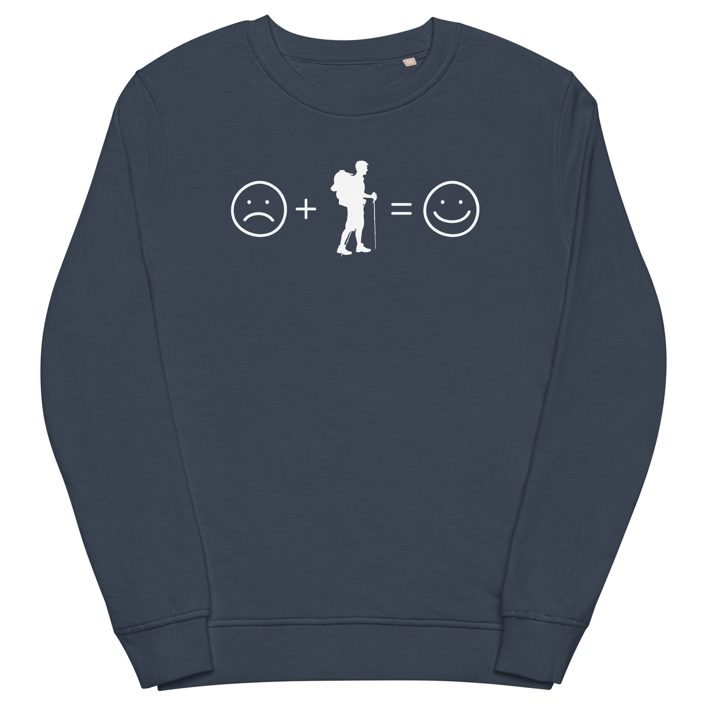 Lächelndes Gesicht und Wandern - Unisex Premium Organic Sweatshirt wandern xxx yyy zzz French Navy