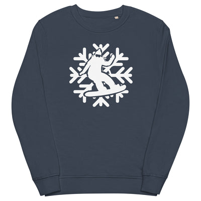 Snowflake - Snowboarding - Unisex Premium Organic Sweatshirt snowboarden xxx yyy zzz French Navy