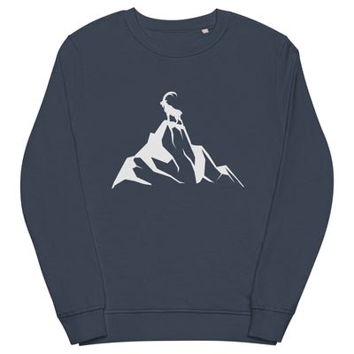 Steinbock_am_Berg_-_(B.W) - Unisex Organic Sweatshirt | SOL'S 03574 wandern xxx yyy zzz French Navy