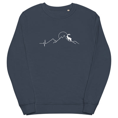 Steinbock und Berg - Unisex Premium Organic Sweatshirt berge wandern xxx yyy zzz French Navy