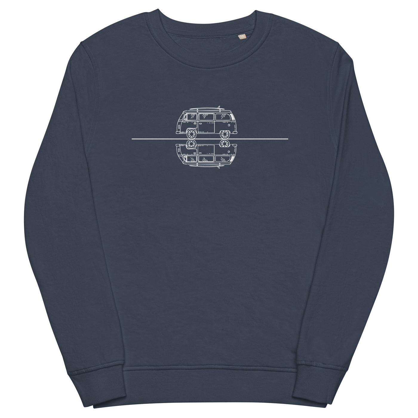 Gerade_Linie_-_Camping_Van_-_(C)_(2) - Unisex Organic Sweatshirt | SOL'S 03574 camping xxx yyy zzz French Navy