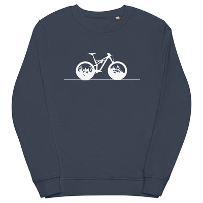 Gerade_Linie_-_Berge_-_Radfahren_-_(F)_(2) - Unisex Premium Organic Sweatshirt xxx yyy zzz French Navy