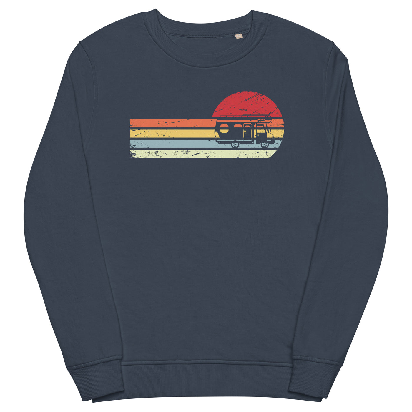 Sonne und Retro Linies - Camping Van - (C) - Unisex Organic Sweatshirt | SOL'S 03574