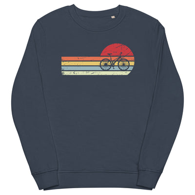 Sonne und Retro Linies - Radfahren - Unisex Premium Organic Sweatshirt fahrrad xxx yyy zzz French Navy