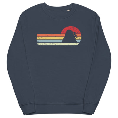 Sonne und Retro Linies - Frau Klettern - Unisex Premium Organic Sweatshirt klettern xxx yyy zzz French Navy