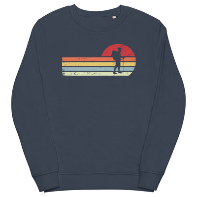 Sonne und Retro Linies - Wandern - Unisex Premium Organic Sweatshirt wandern xxx yyy zzz French Navy