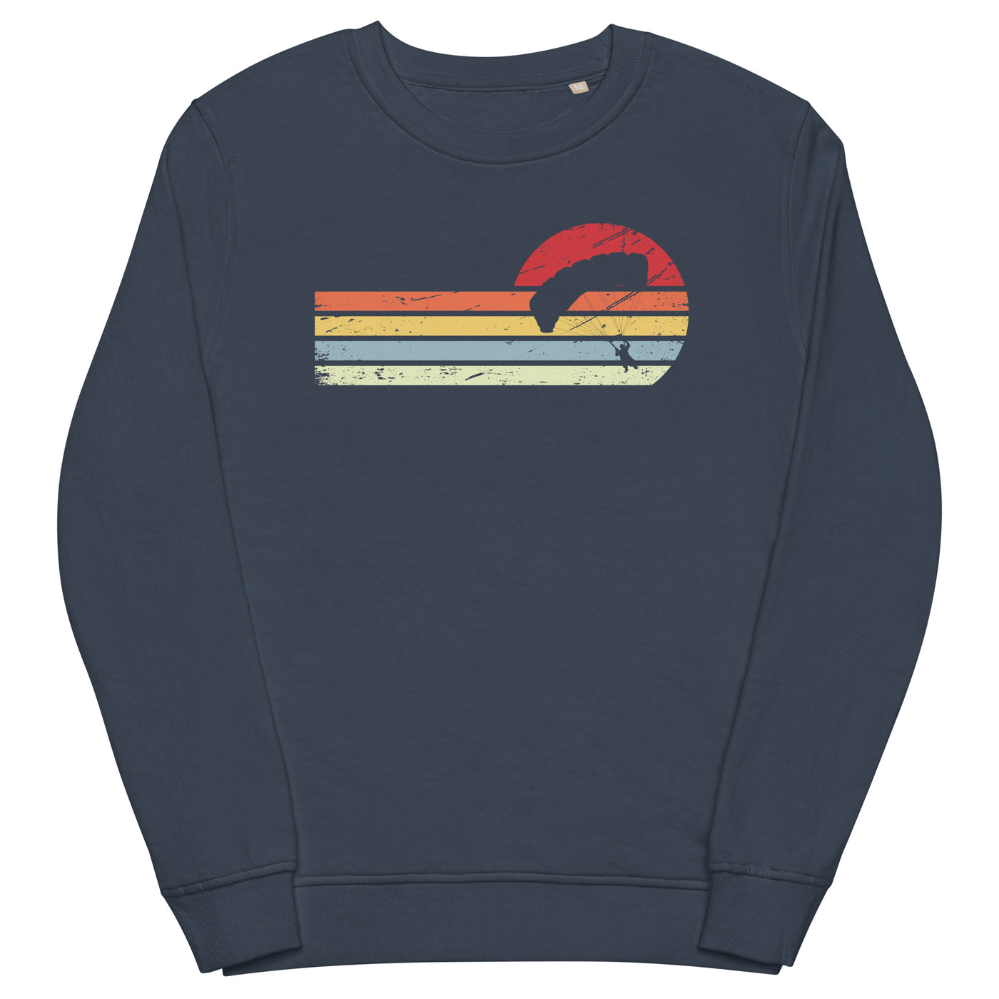 Sonne und Retro Linies - Paragleiten - Unisex Premium Organic Sweatshirt berge xxx yyy zzz French Navy