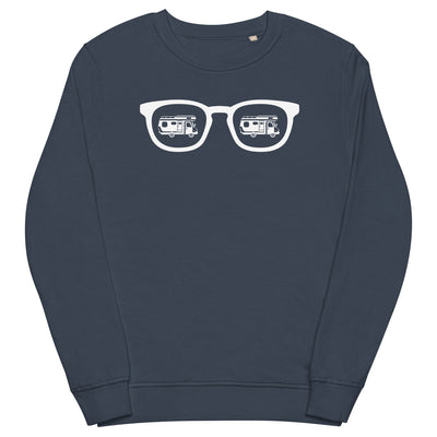 Sonnenbrille und Camping - Unisex Premium Organic Sweatshirt camping xxx yyy zzz French Navy