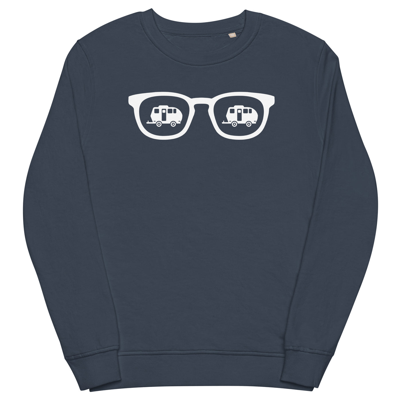 Sonnenbrille und Camping 2 - Unisex Premium Organic Sweatshirt camping xxx yyy zzz French Navy