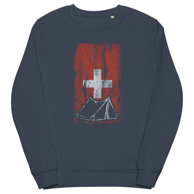 Schweizer Flagge 1 und Camping - Unisex Premium Organic Sweatshirt camping xxx yyy zzz French Navy