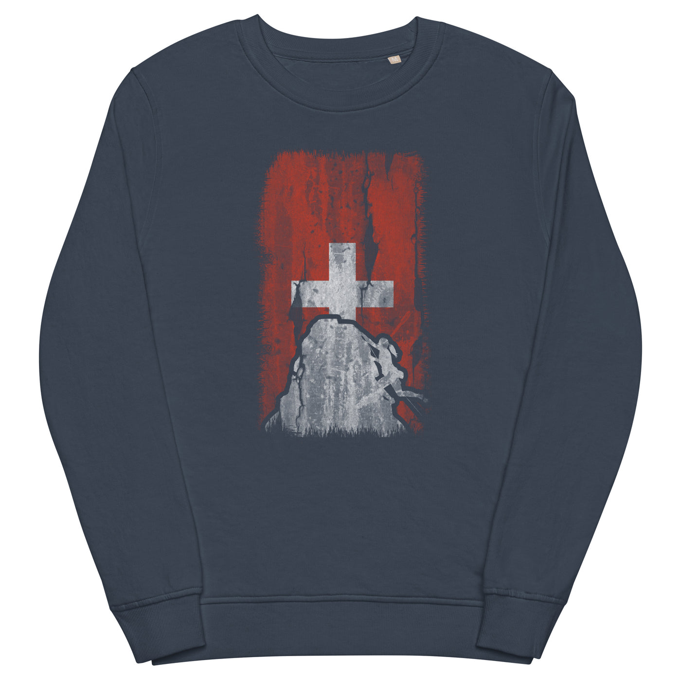 Schweizer Flagge 1 und Klettern - Unisex Premium Organic Sweatshirt klettern xxx yyy zzz French Navy