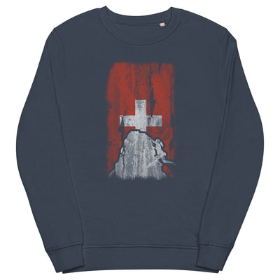 Schweizer Flagge 1 und Klettern - Unisex Premium Organic Sweatshirt klettern xxx yyy zzz French Navy