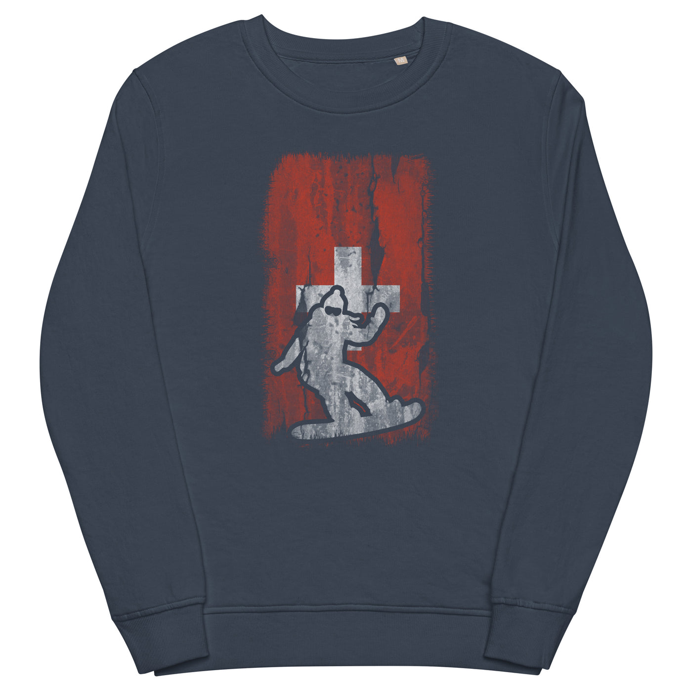 Schweizer Flagge 1 und Snowboarding - Unisex Premium Organic Sweatshirt snowboarden xxx yyy zzz French Navy