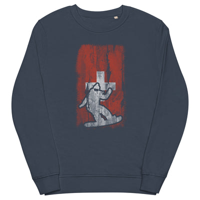 Schweizer Flagge 1 und Snowboarding - Unisex Premium Organic Sweatshirt snowboarden xxx yyy zzz French Navy