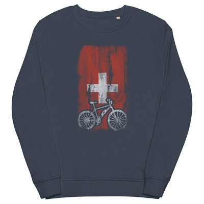 Schweizer Flagge und Ebike - Unisex Premium Organic Sweatshirt e-bike xxx yyy zzz French Navy